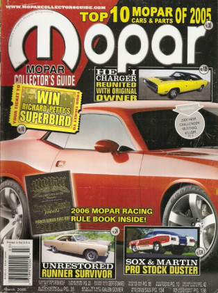 MOPAR COLLECTORS GUIDE 2006 MAR - SOX & MARTIN PRO STOCK DUSTER